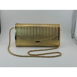 1960s Saks Fifth Avenue Gold Metal Evening‎ Bag Vintage Purse RARE Italian Disco